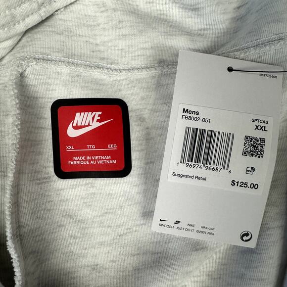 Nike Sportswear Tech Fleece Joggers Birch Heather NWT Men’s Size XXL FB8002-051 - Picture 4 of 6